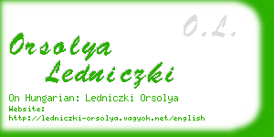 orsolya ledniczki business card